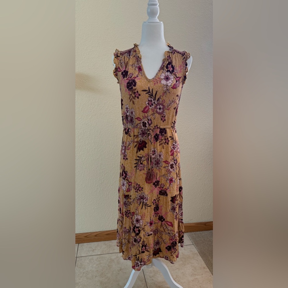 Knox Rose Pink and Purple Floral Midi Dress
